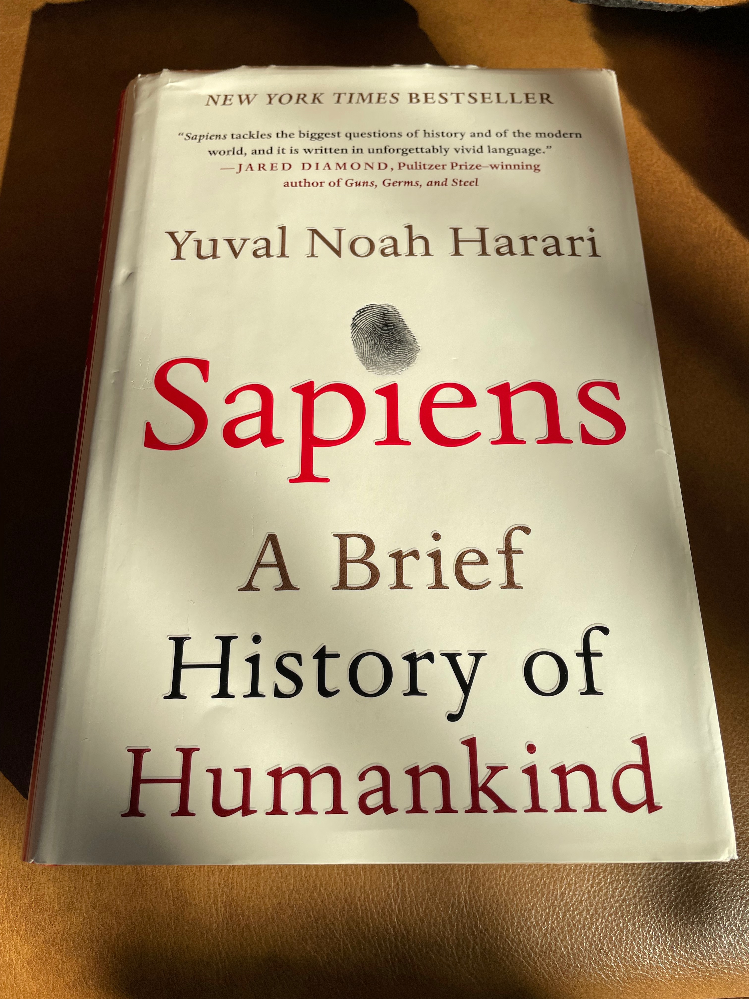 Image of the book, Sapiens by Yuval Noah Harari