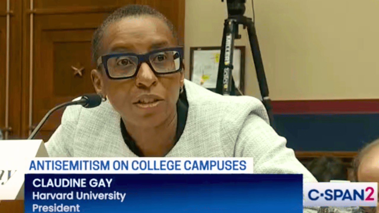 Dr. Claudine Gay of Harvard University on a panel about antisemitism on college campuses