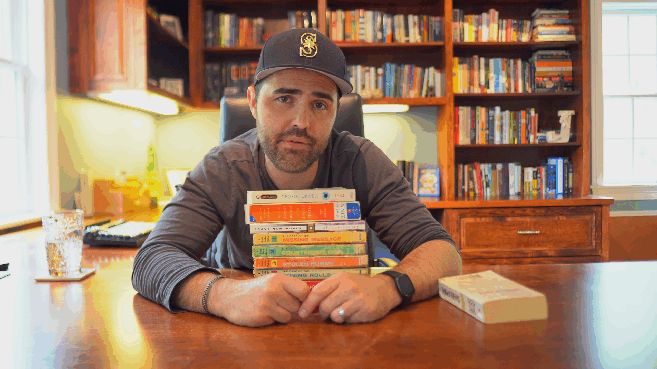 John Polonis with books