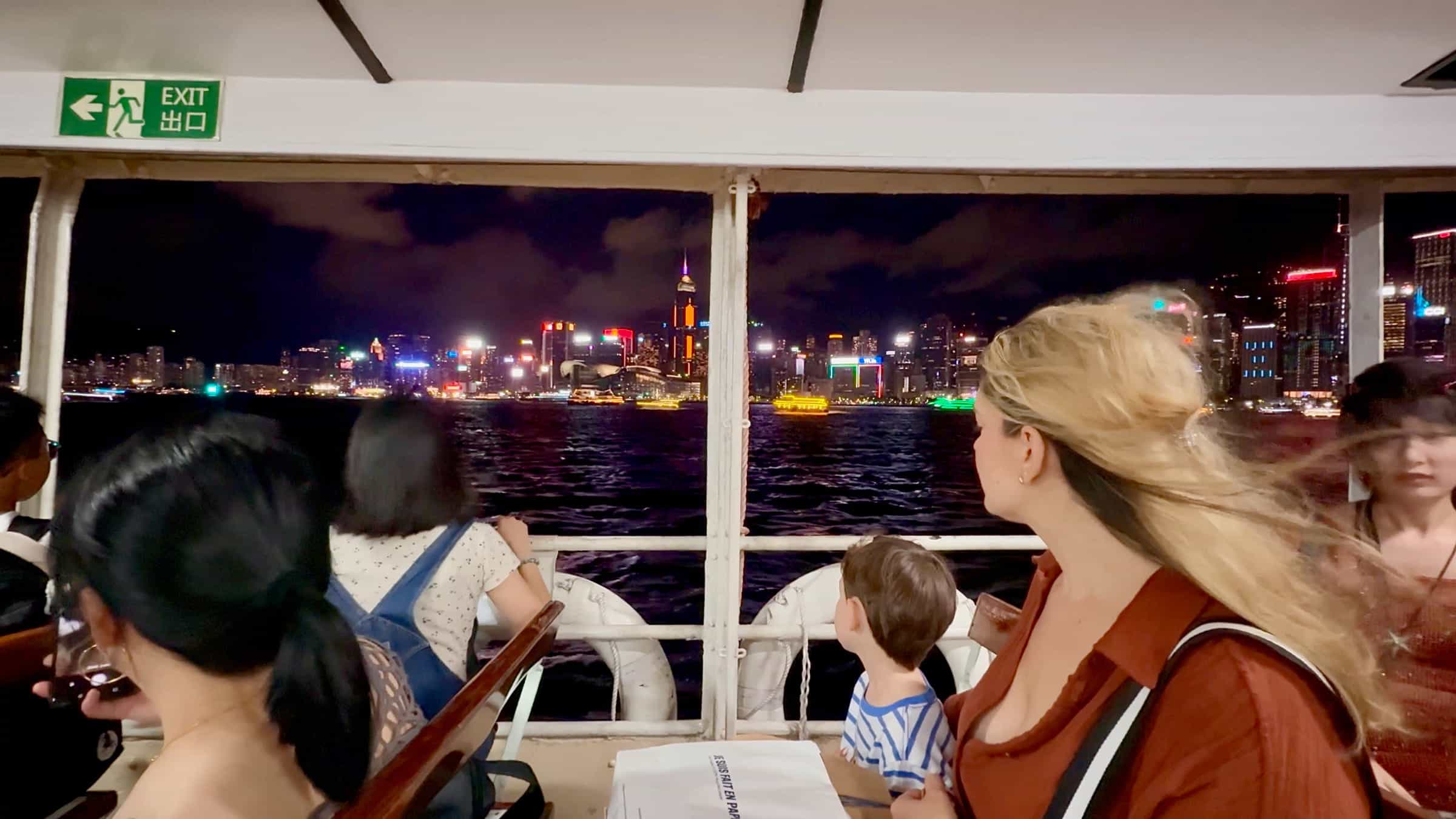 Hong Kong at night on the Star Ferry