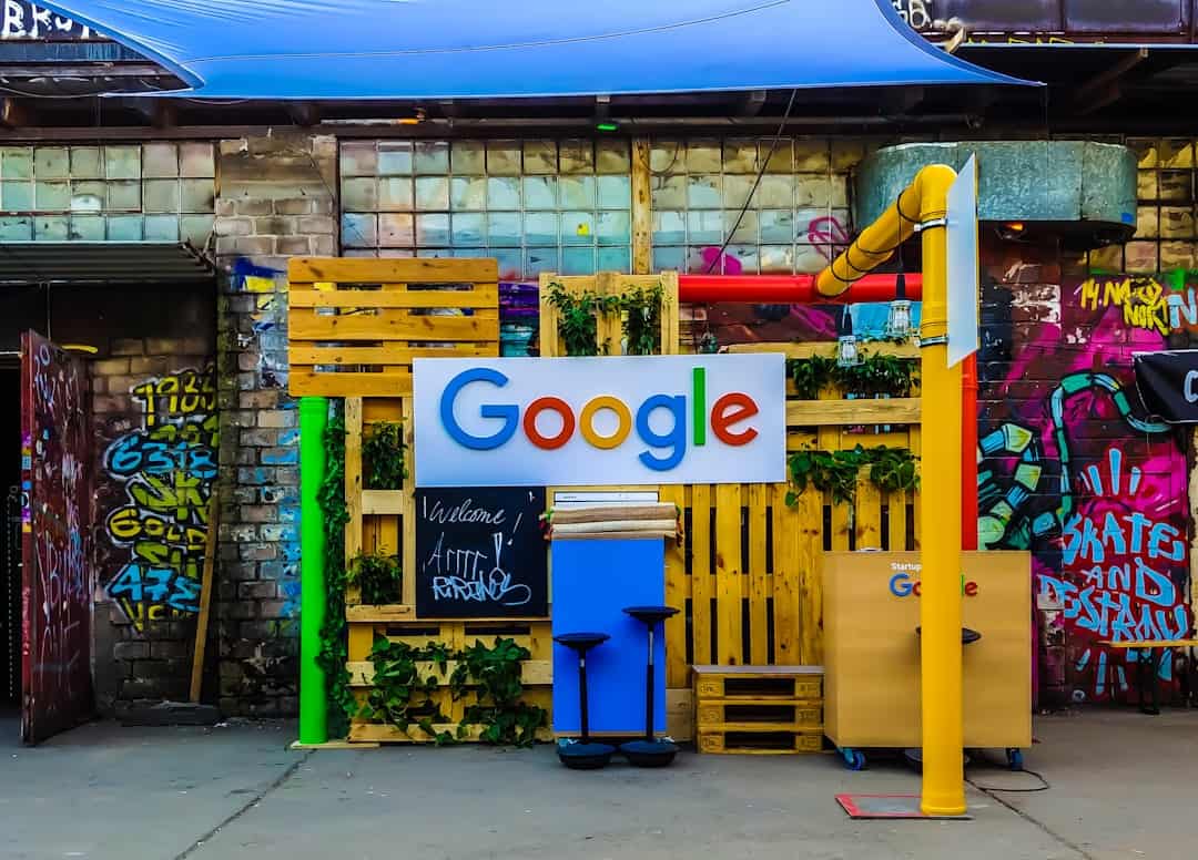 A Google both at an event with the corporate logo