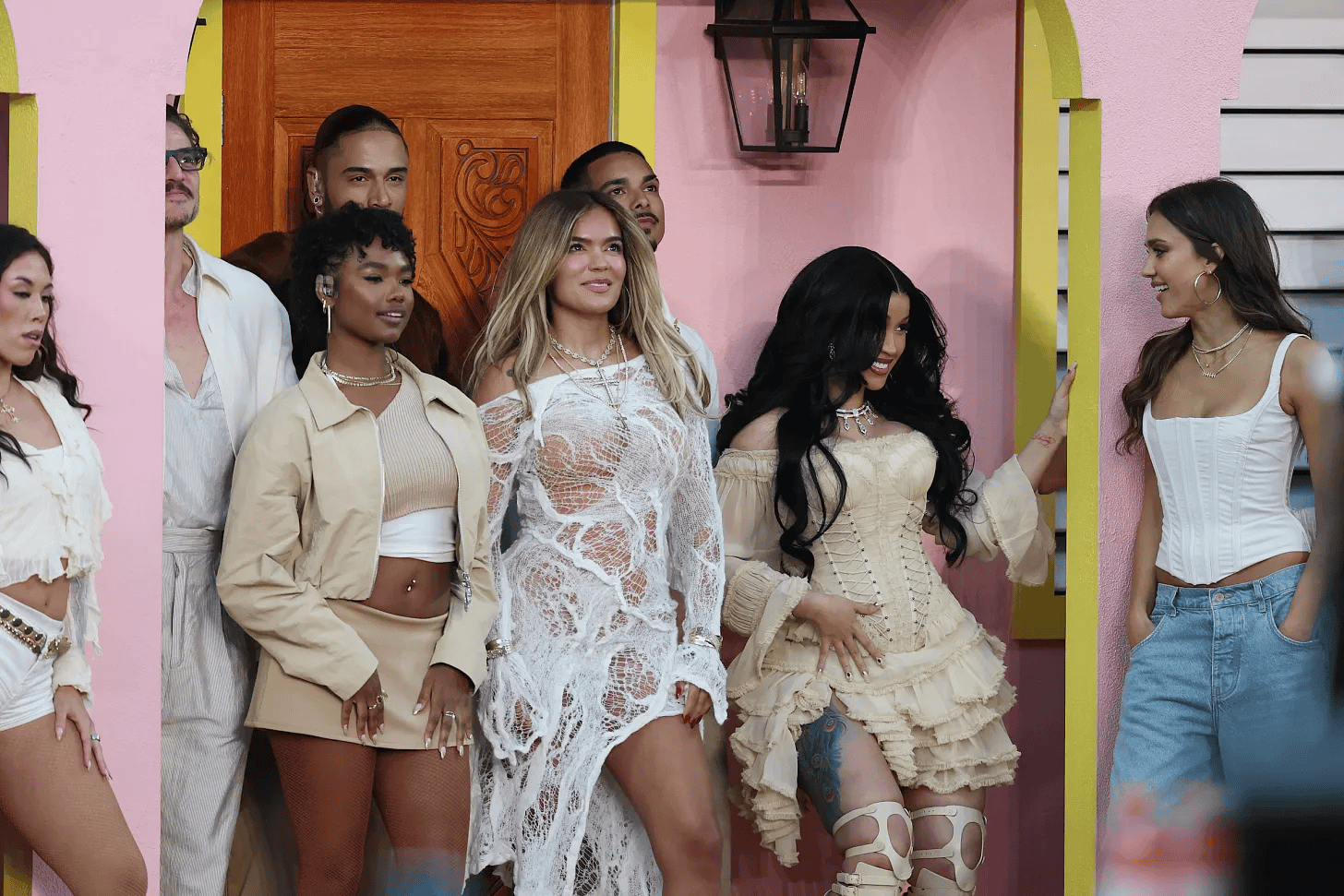 Cardi B and others performing at Super Bowl 2026